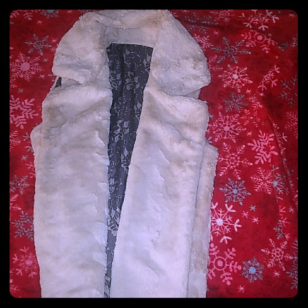 Off white fur vest